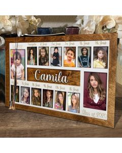 3D K-12 School Years Picture Frame Custom Personalized Photo Display