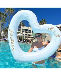 Personalized Heart Pool Float Bachelorette Party Decor