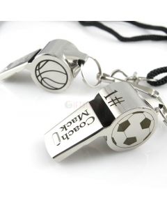 Engraved Outdoor Whistle Necklace Teacher Present Coach Gift