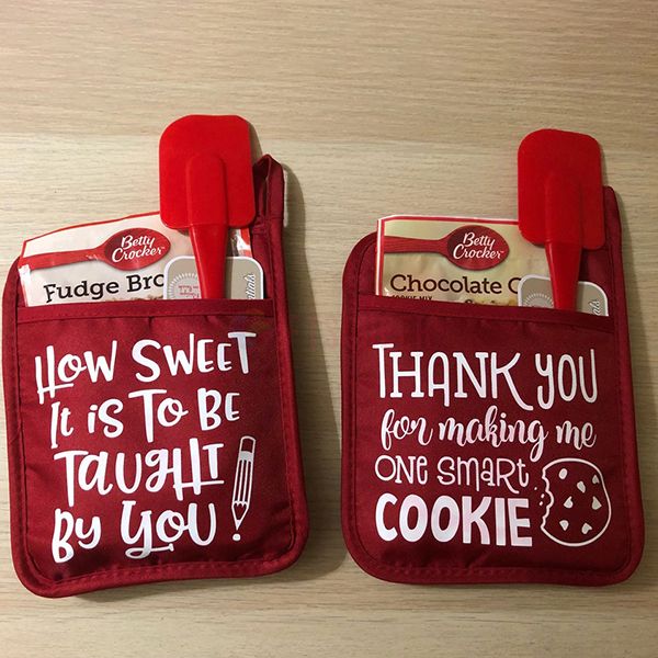 Baking Is A Work Of Heart - Personalized Baking Oven Mitts & Pot Holder Set