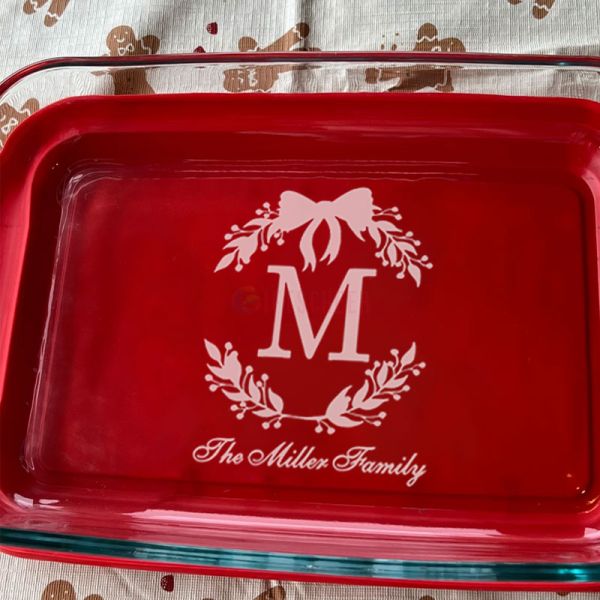 Personalized Engraved Baking Dish, Custom Wedding Gift, Christmas Gift